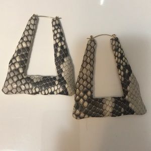 Large Snakeskin Earrings